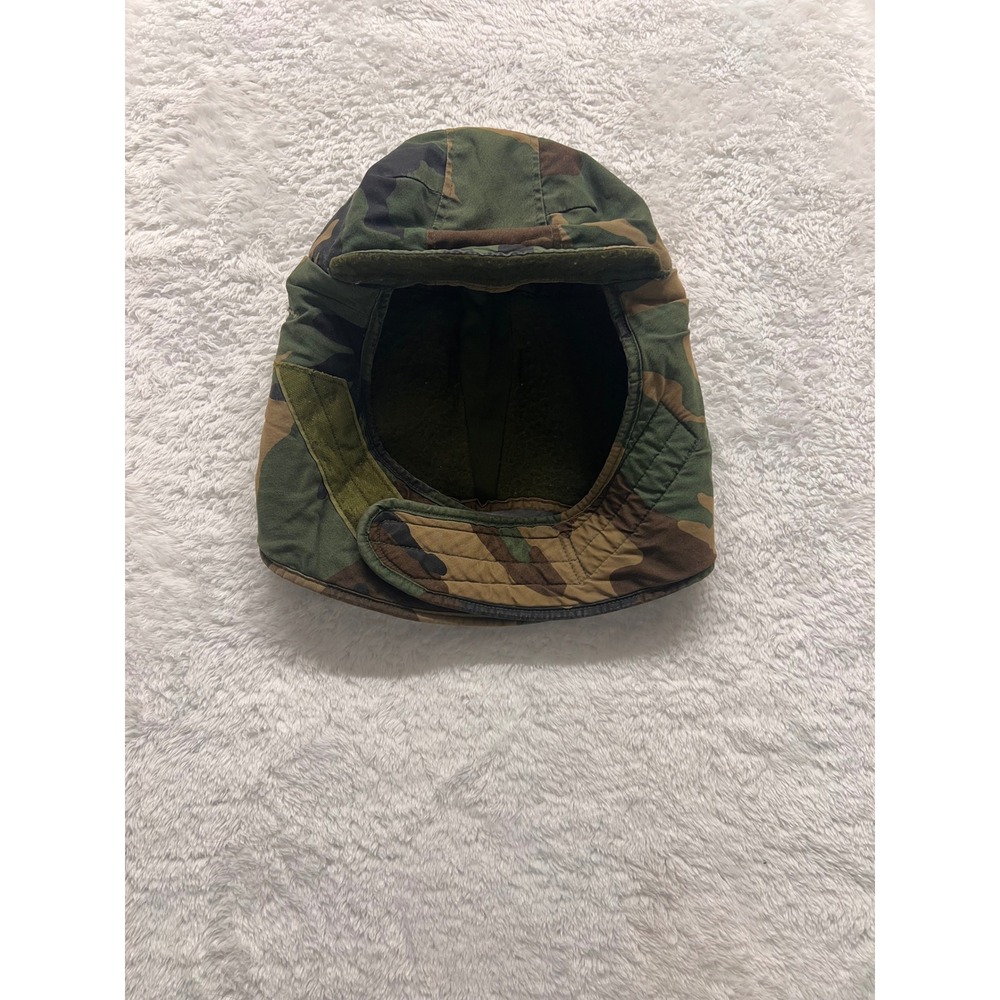 US Army Cold Weather Insulating Helmet Liner Cap Woodland Camouflage Sz 7 1/4‎